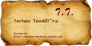 Terhes Teodóra névjegykártya